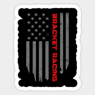 Bracket Racing American Flag USA Sticker